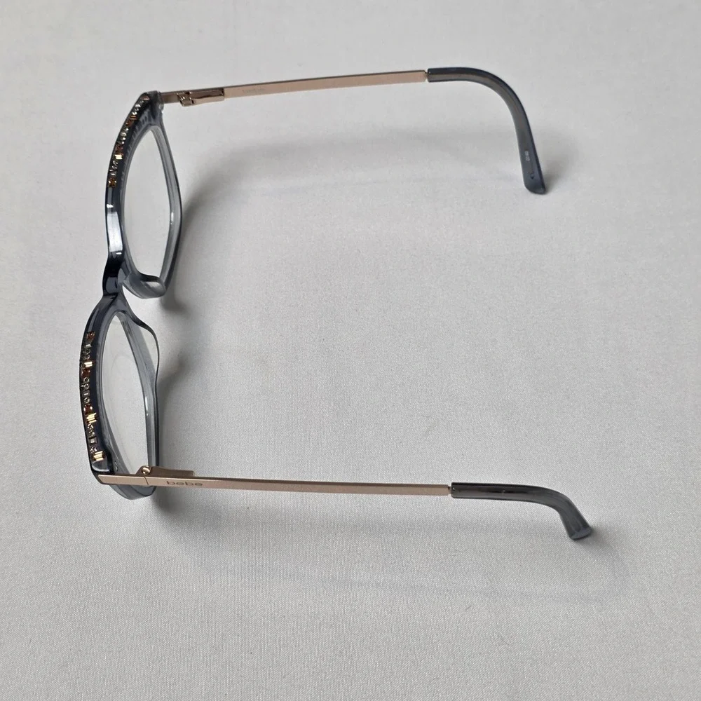 bebe Eyeglasses Womens 52-17-140 Aqua Crystal BB5179 Swarkovski Crystals Frames